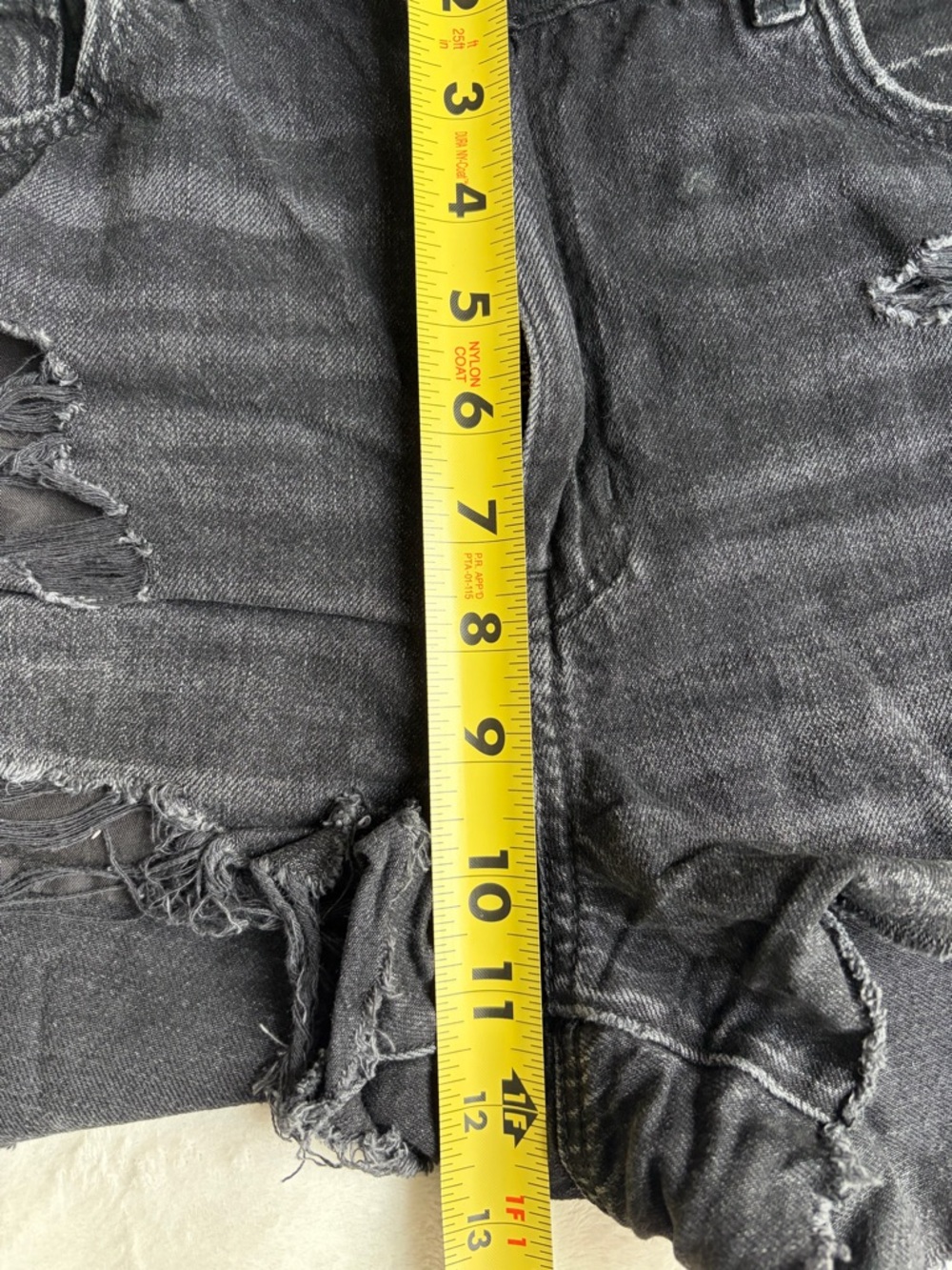 American Eagle Outfitters Black Distressed Cutoff Jean Shorts - Picture 8 of 8